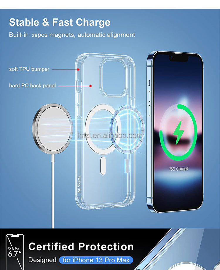 MegSafe Wireless Charging Clear Phone Case