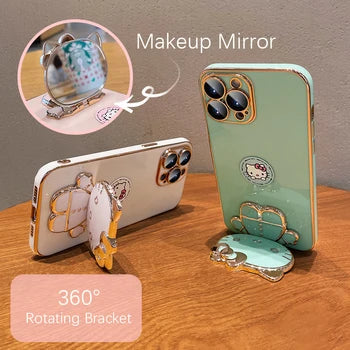 Electroplated Phone Case with Mirror Kickstand