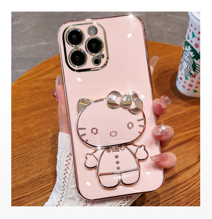 Electroplated Phone Case with Mirror Kickstand