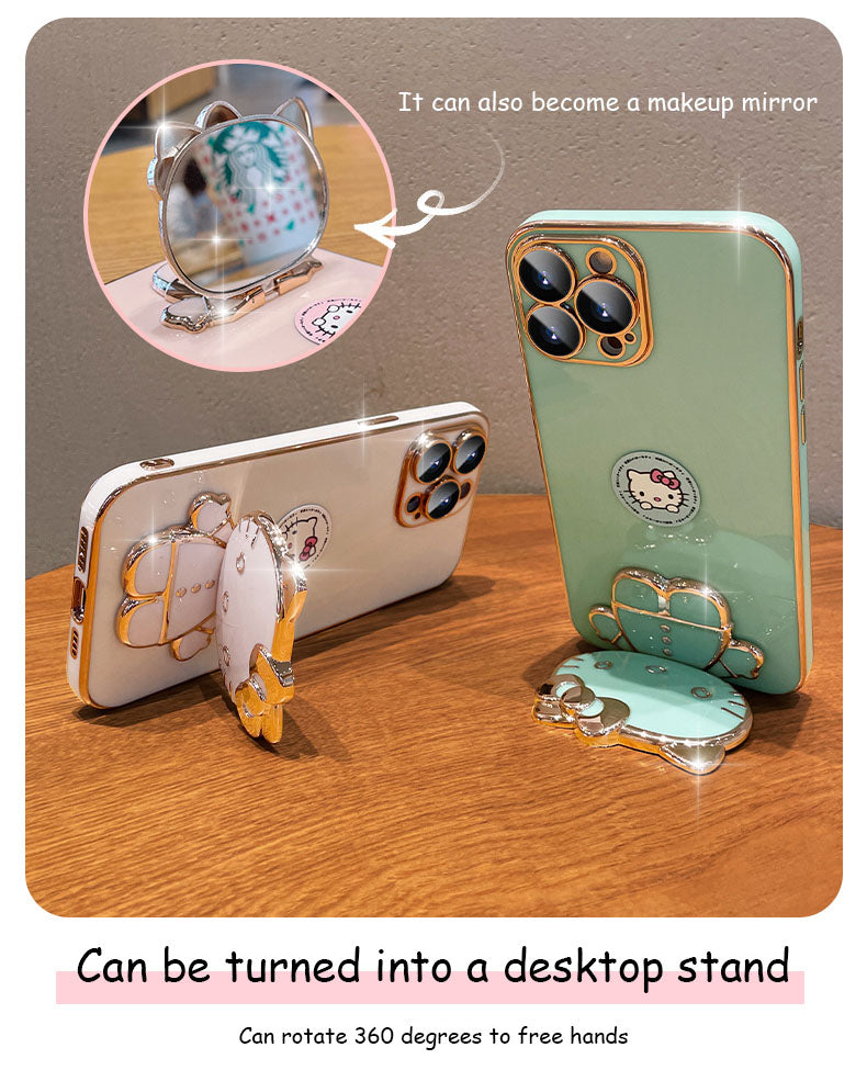 Electroplated Phone Case with Mirror Kickstand