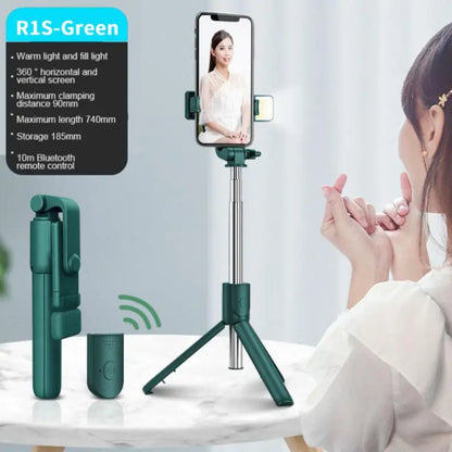 R1s Selfie Stick with Light & Stand